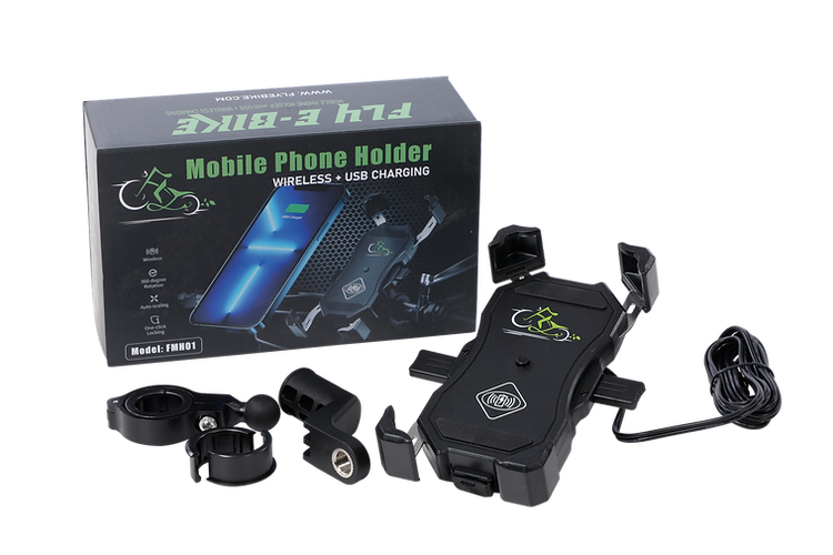 FLY E-BIKE Phone Holder (Wireless + USB Charging)